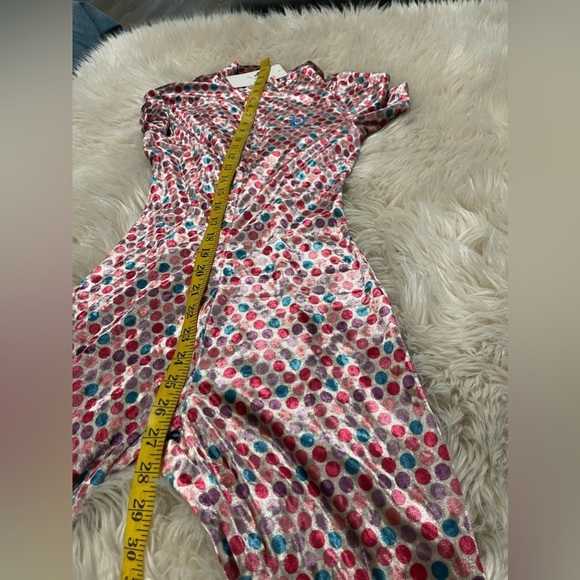 NWT Gwusoo So Real polka dot velvet jumpsuit - Picture 7 of 8